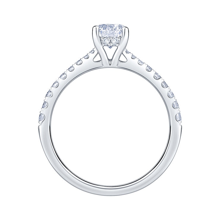 Anillo de Novia de Platino con Diamantes 1.00ctw