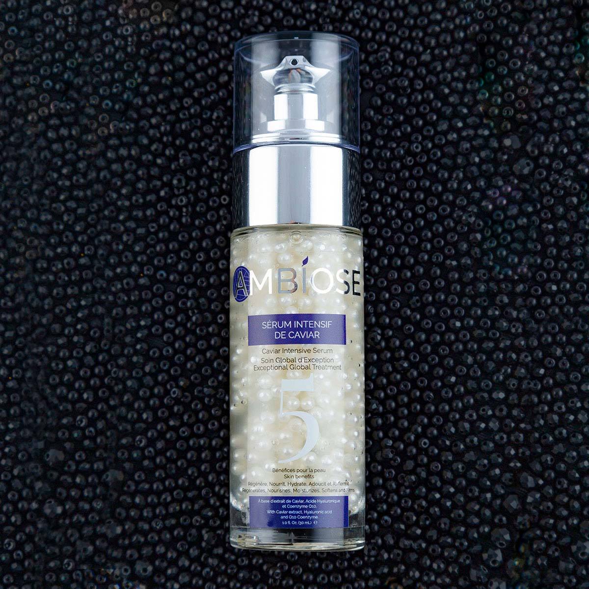 Ambiose, 1 Sérum con Perlas de Caviar 30 ml +1 Protector Solar Facial FPS 50 / 80 g