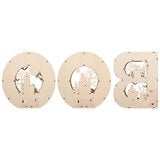 Letras de Madera para Halloween Iluminadas, Modelo BOO Letras de Madera para Halloween Iluminadas, Modelo BOO
