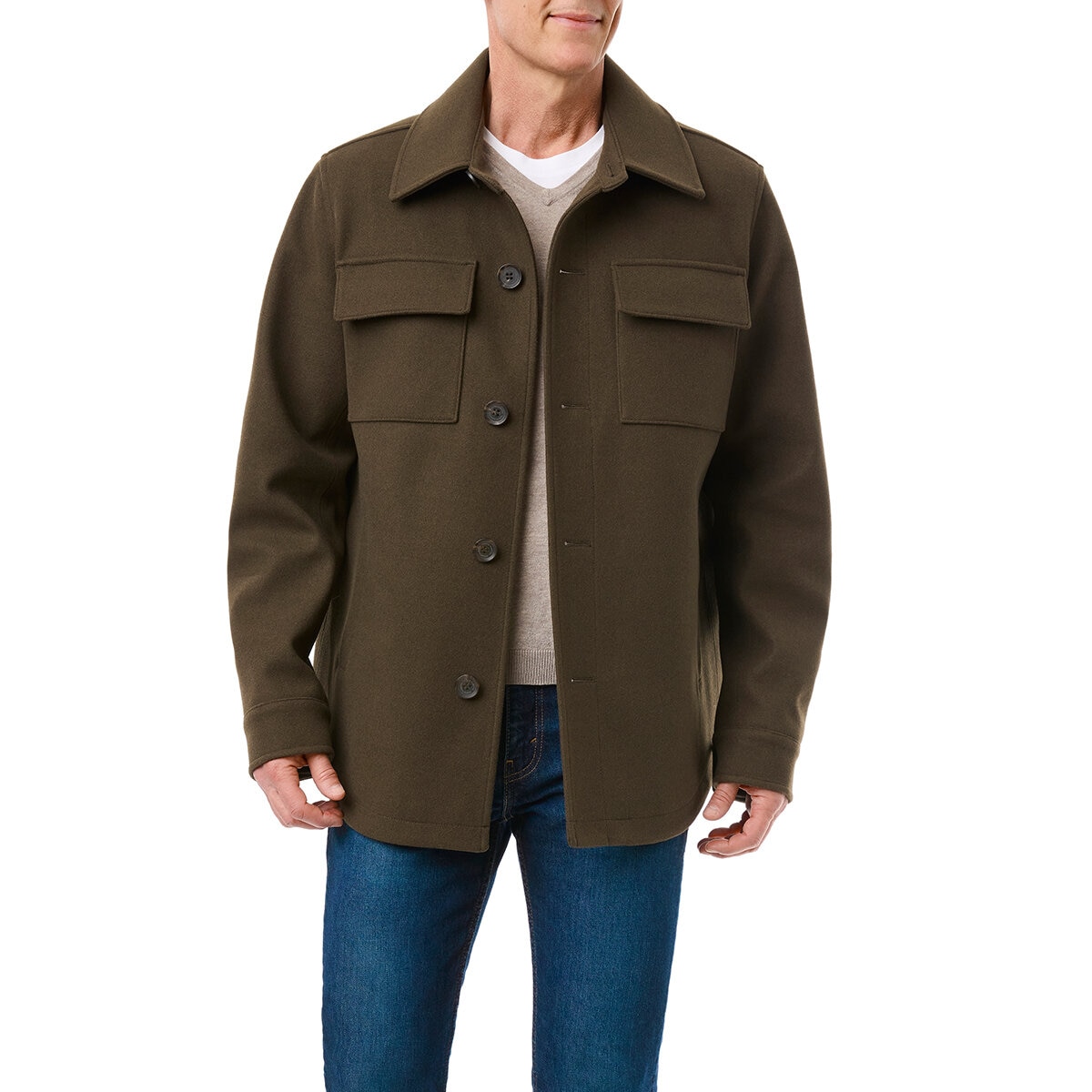 Vince Camuto Chamarra para Caballero Verde Mediana