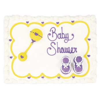 Kirkland Signature Media Plancha de Pastel con Decoración para Baby Shower