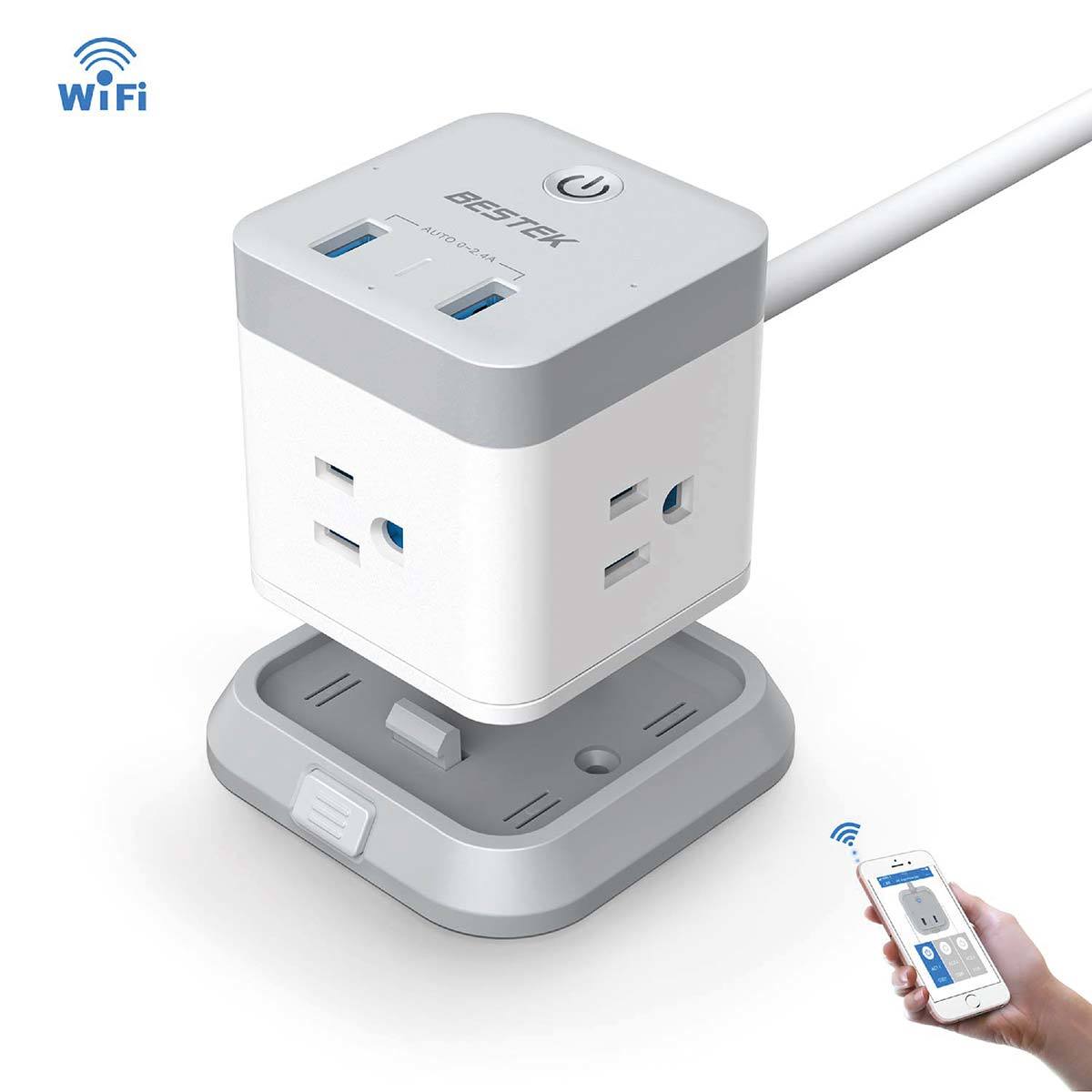 Bestek, Supresor de Picos con Wi-Fi y Alimentación USB MRJ3013