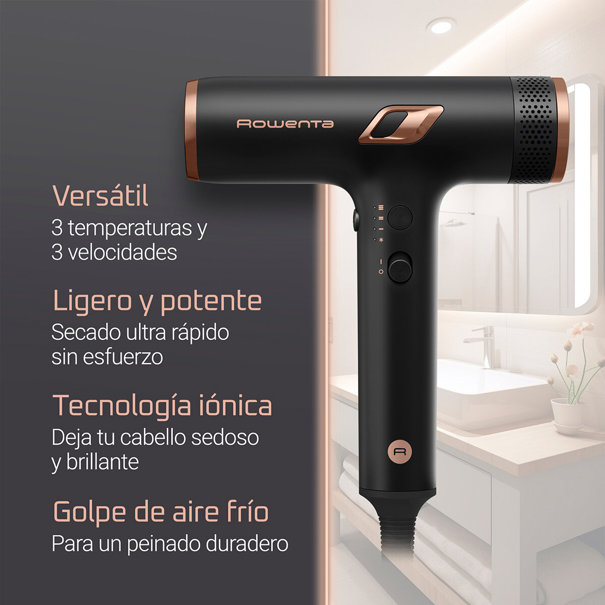 Rowenta, Nano Secadora para Cabello