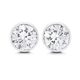 2.00ctw, Aretes de Diamantes, Brillante Redondo, Platino