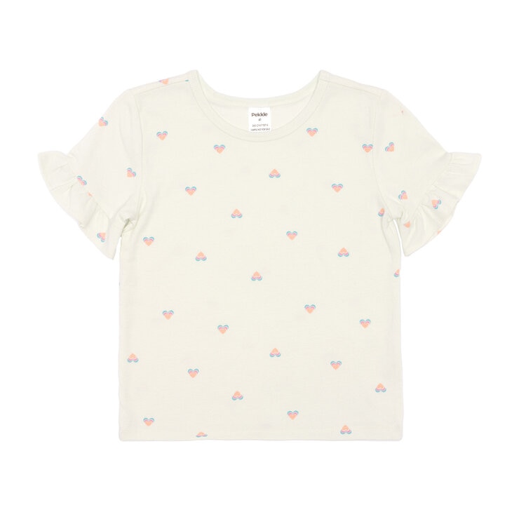 Pekkle Playera 4 piezas para Niños y Niñas Corazón 4 Años
