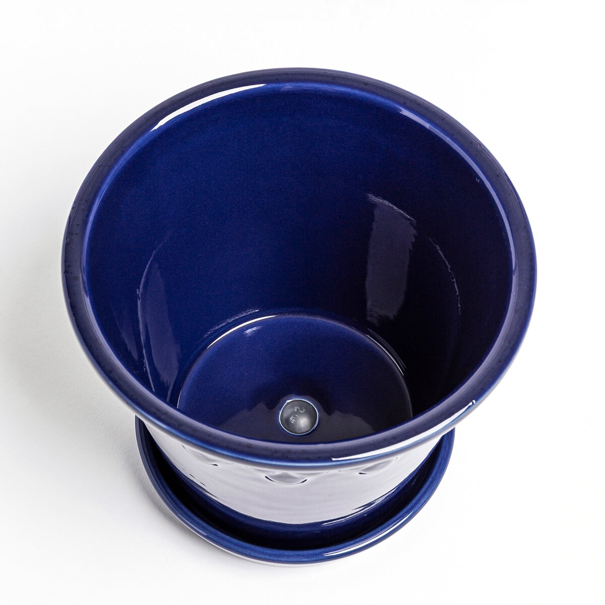 Over & Back, Chelsea Set de 2 Macetas de Cerámica Azul