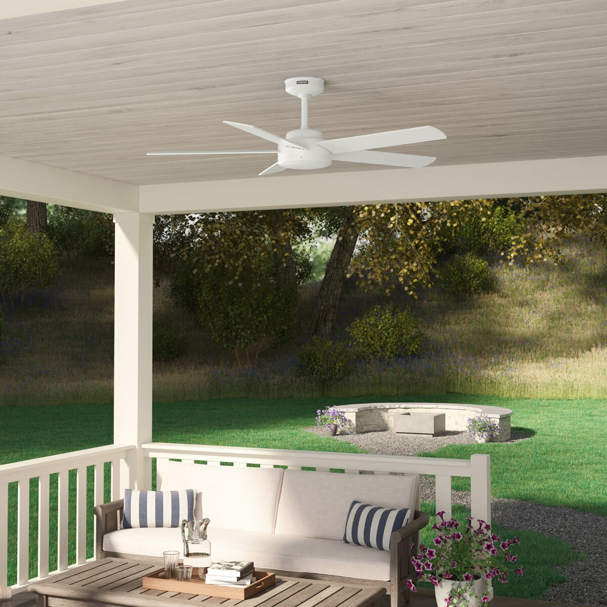 Hunter, Ventilador Anvik Color Blanco
