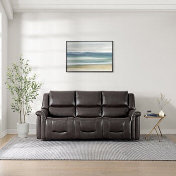 Gilman Creek, Alba, Sofá Reclinable de Piel con Sistema Eléctrico y Reposacabezas Eléctricos Gilman Creek, Alba, Sofá Reclinable de Piel con Sistema Eléctrico y Reposacabezas Eléctricos