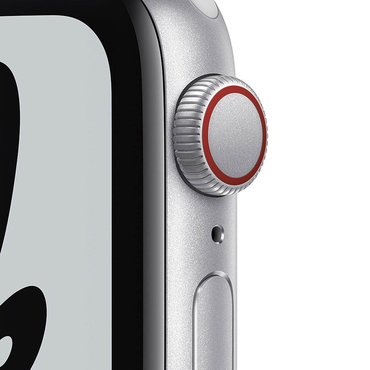 Apple Watch Nike SE (GPS + Celular) Caja de aluminio plata 40mm con correa deportiva platino puro/negra