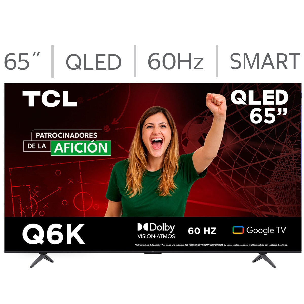 TCL Pantalla 65" QLED 4K Google TV