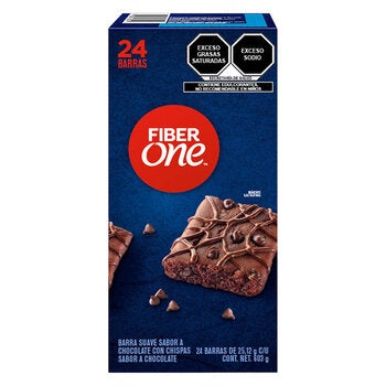 Fiber One Barras Suave Estilo Brownie con Chispas de Chocolate 24 pzas de 25 g Fiber One Barras Suave Estilo Brownie con Chispas de Chocolate 24 pzas de 25 g