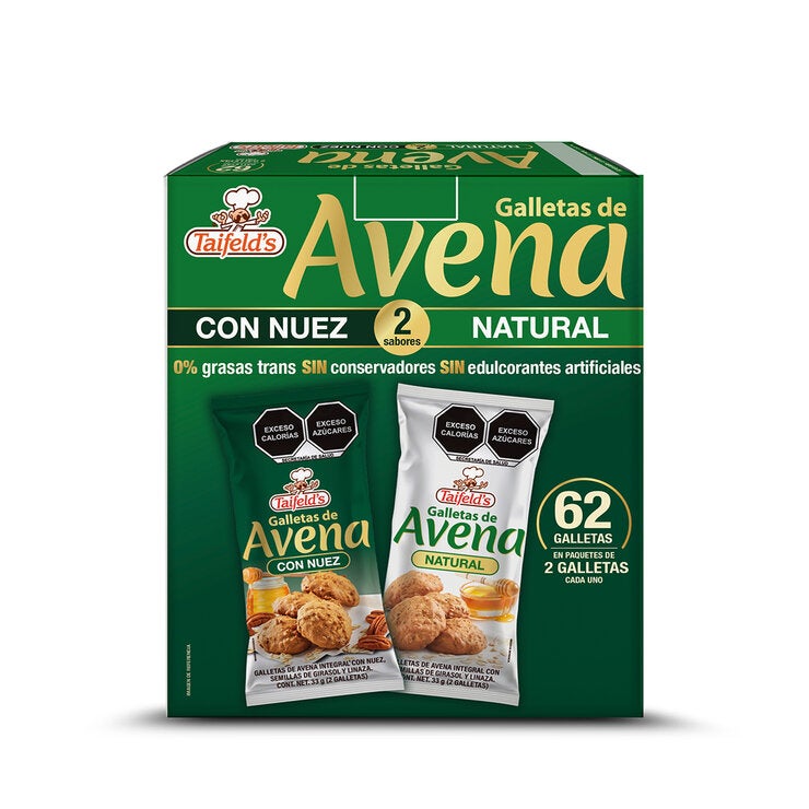Taifelds Galletas de Avena Natural y Nuez 1kg