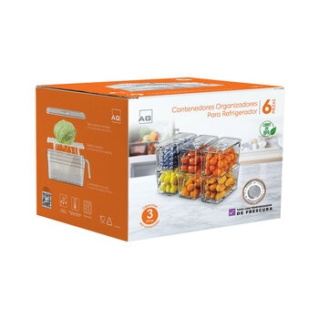 AG Box, Organizador para Refrigerador, 6 Piezas AG Box, Organizador para Refrigerador, 6 Piezas