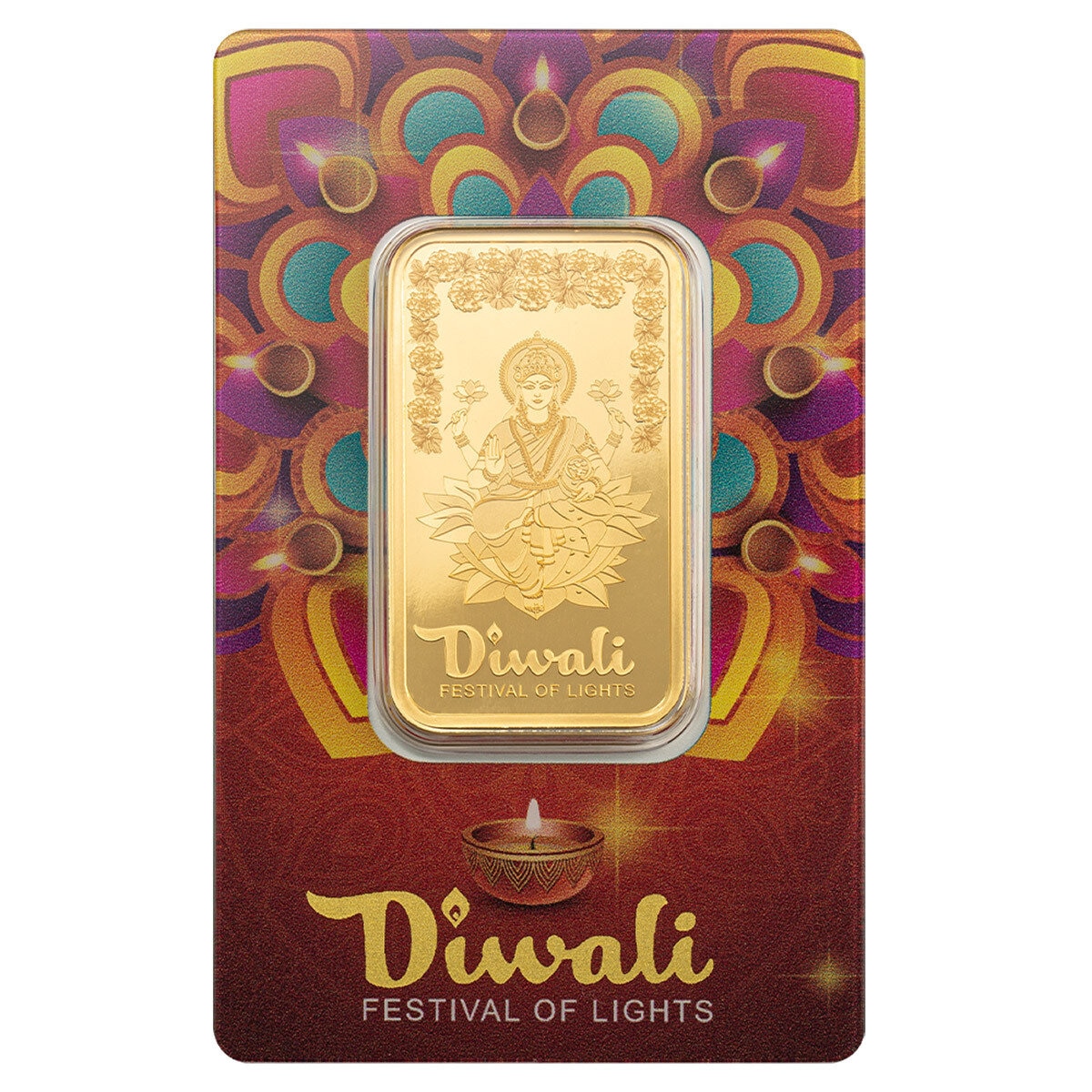 Lingote de Oro, 1 oz PAMP, Diwali, Festival de las Luces