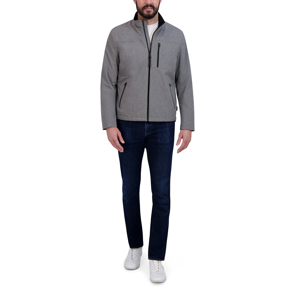 Kenneth Cole Chamarra para Caballero Gris Grande Kenneth Cole Chamarra para Caballero Gris Grande