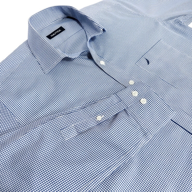 Nautica Camisa para Caballero Azul Cuello 15.5 Manga 32/33