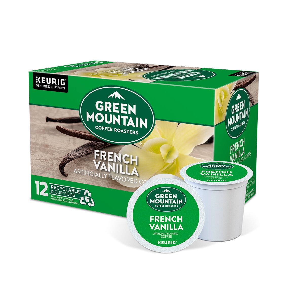 Keurig, Green Mountain Coffee Roasters French Vanilla, 72 Cápsulas K-Cup