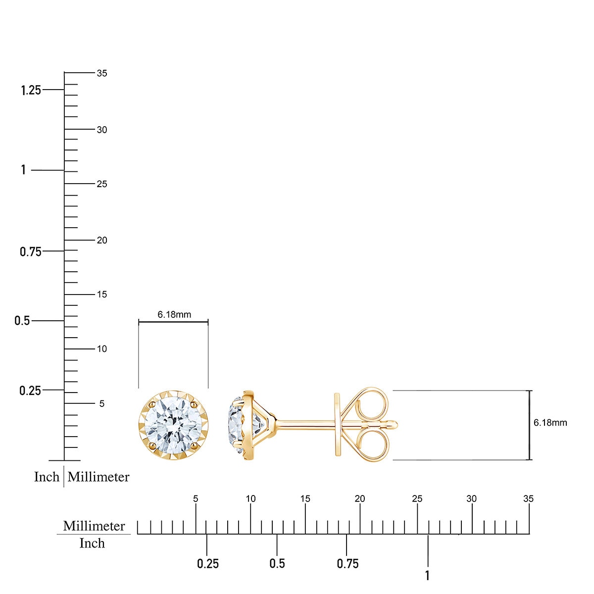 Aretes de Diamantes 1.00ctw, Oro Amarillo 14K
