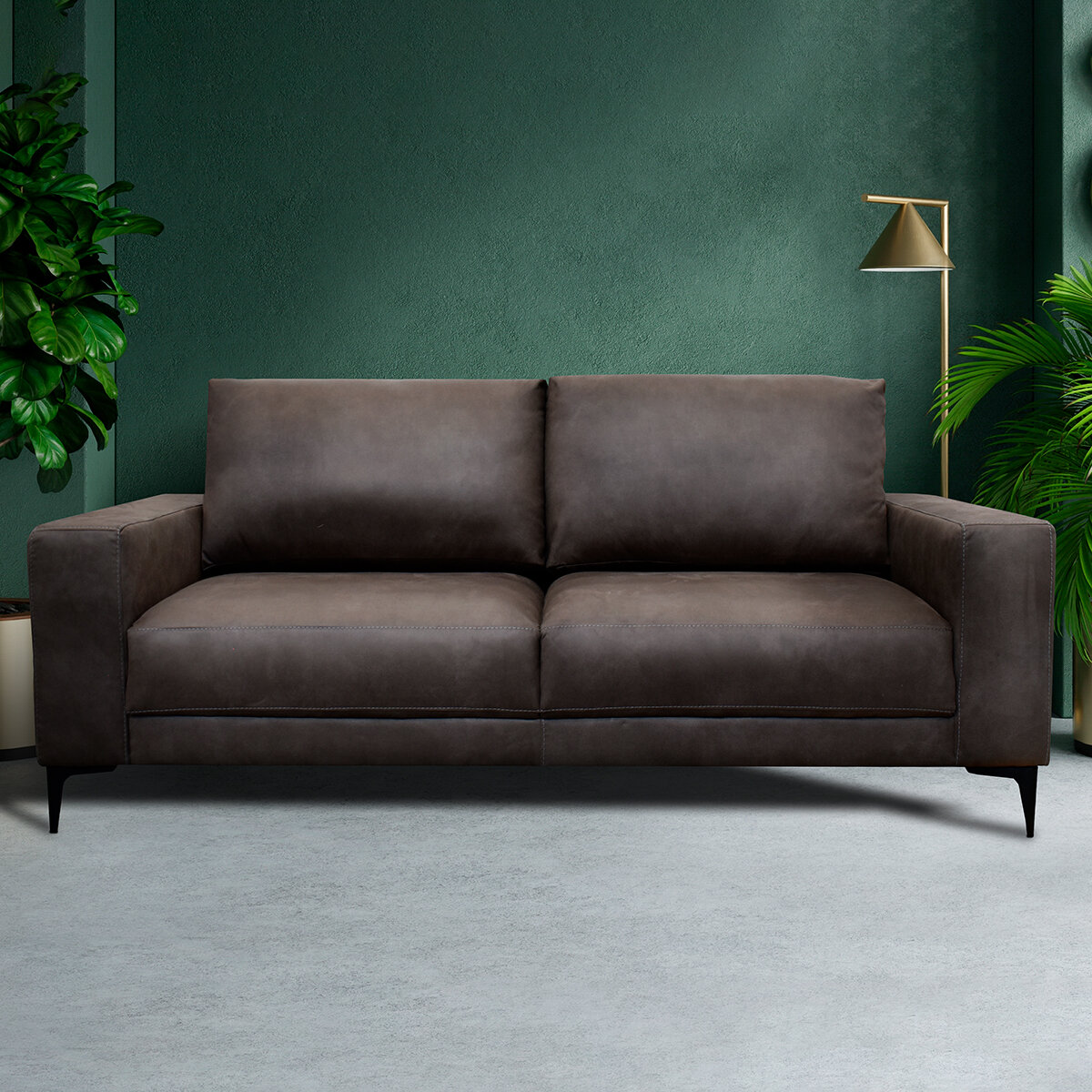 Muebles Liz, Qubo, Sofá Café Obscuro