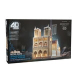 4D Build, Kit de Rompecabezas 3D - Notre Dame con Luces LED