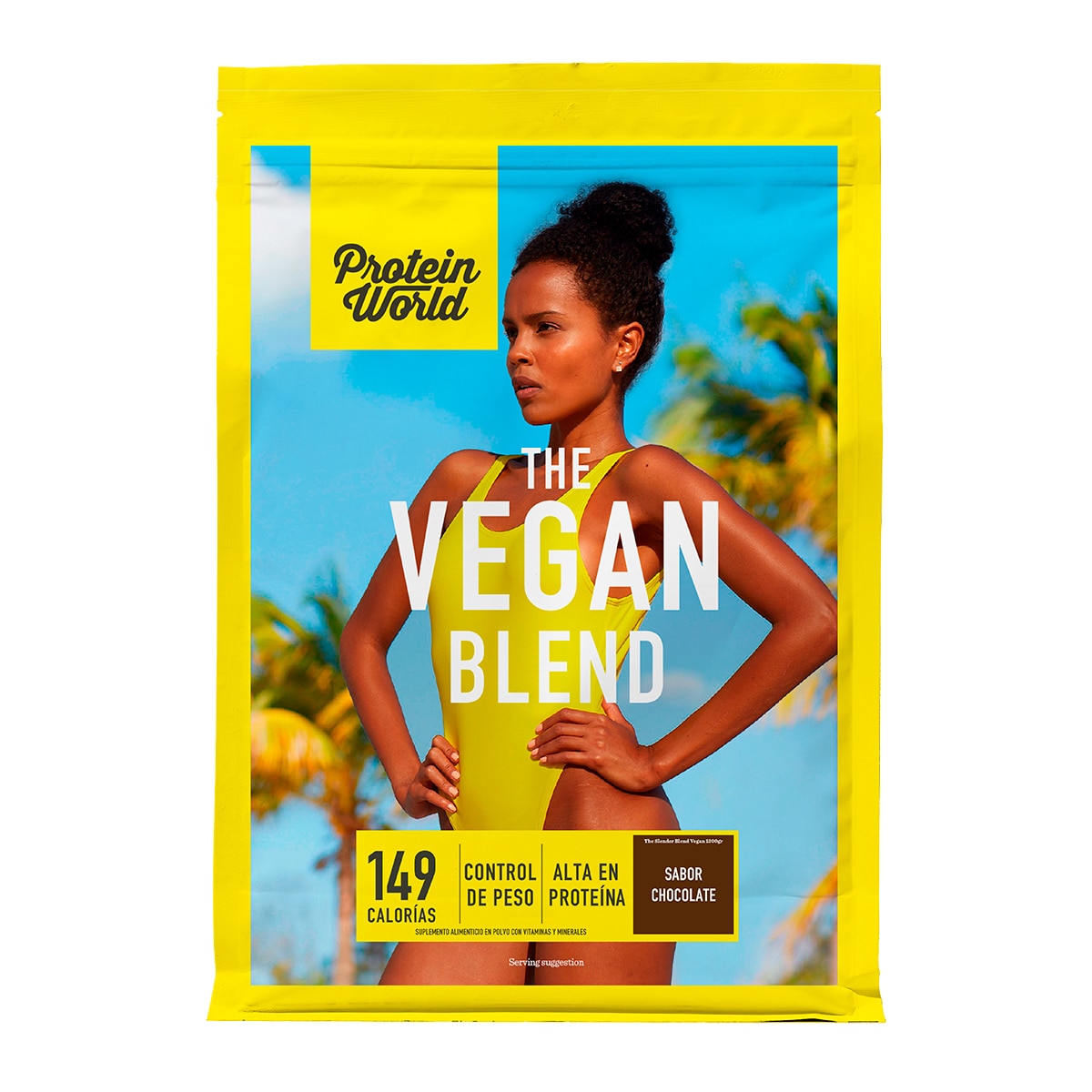 Protein World Proteína Vegana en Polvo Sabor Chocolate 1.2 kg