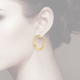 Arracadas Entrelazados, Oro Amarillo 14K