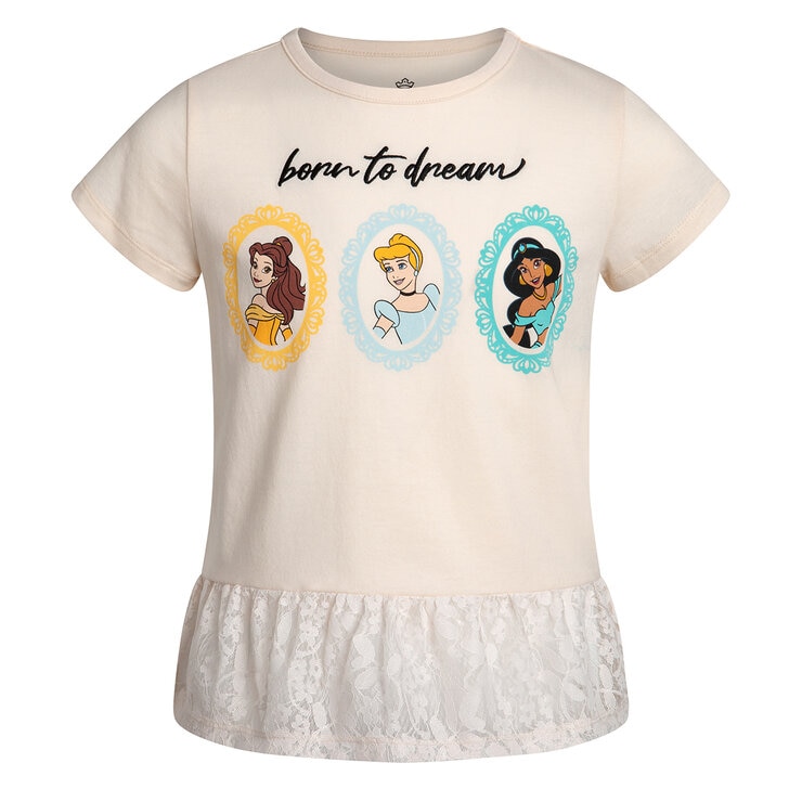 Playera 4 piezas para Niños o Niñas Disney Princesas 7 Años