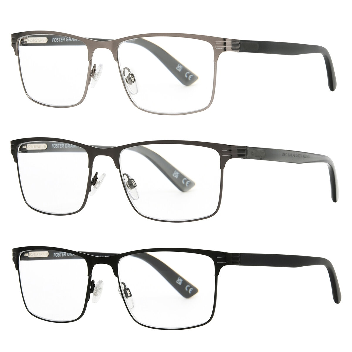 Foster Grant, Lentes de lectura, Dioptría +2.75 para Caballero Foster Grant, Lentes de lectura, Dioptría +2.75 para Caballero