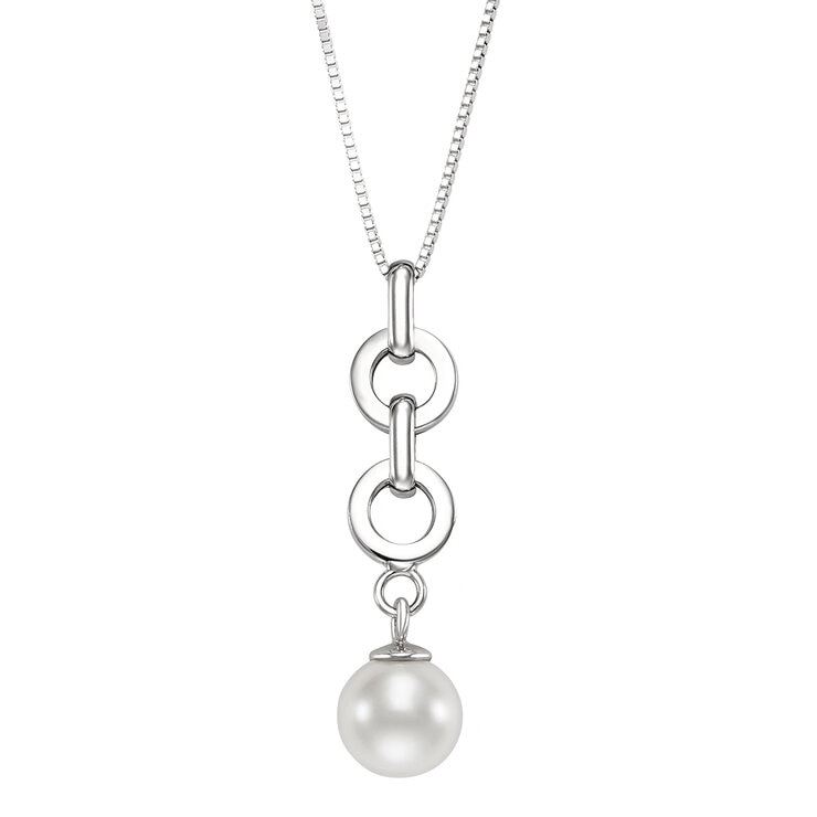 Dije de Perla Cultivada, 8-8.5mm, Oro Amarillo de 14K