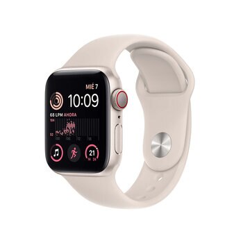 Apple&nbsp;Watch&nbsp;SE (GPS +&nbsp;Celular) Caja de aluminio blanco&nbsp;estrella 40&nbsp;mm con correa deportiva blanco&nbsp;estrella
