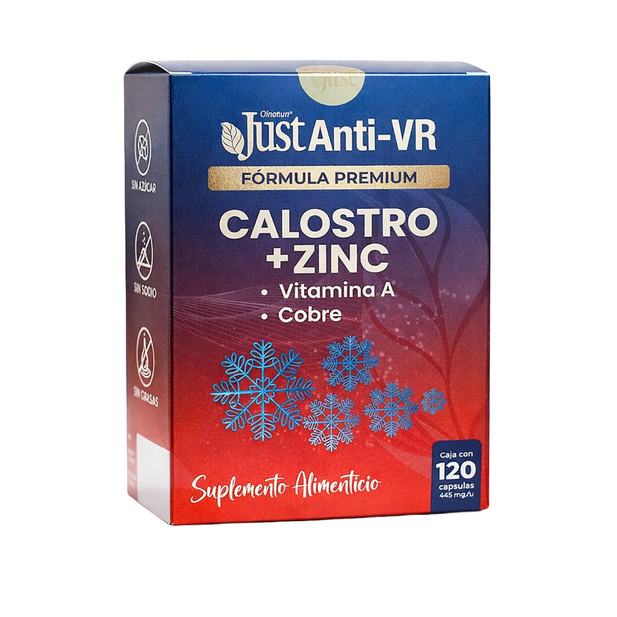 Just Anti VR Calostro, Zinc y Cobre 120 Cápsulas
