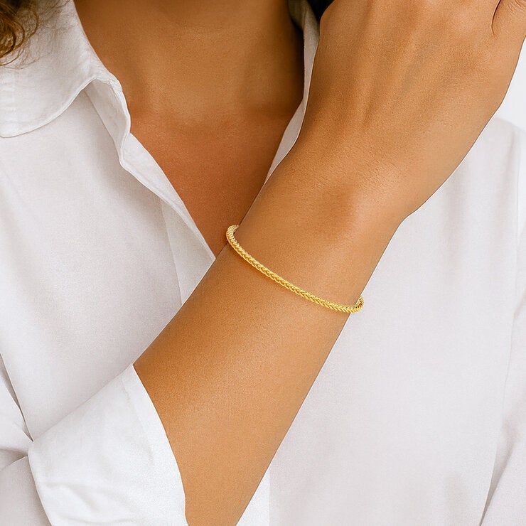 Pulsera de Eslabones, Oro Amarillo de 14K Pulsera de Eslabones, Oro Amarillo de 14K