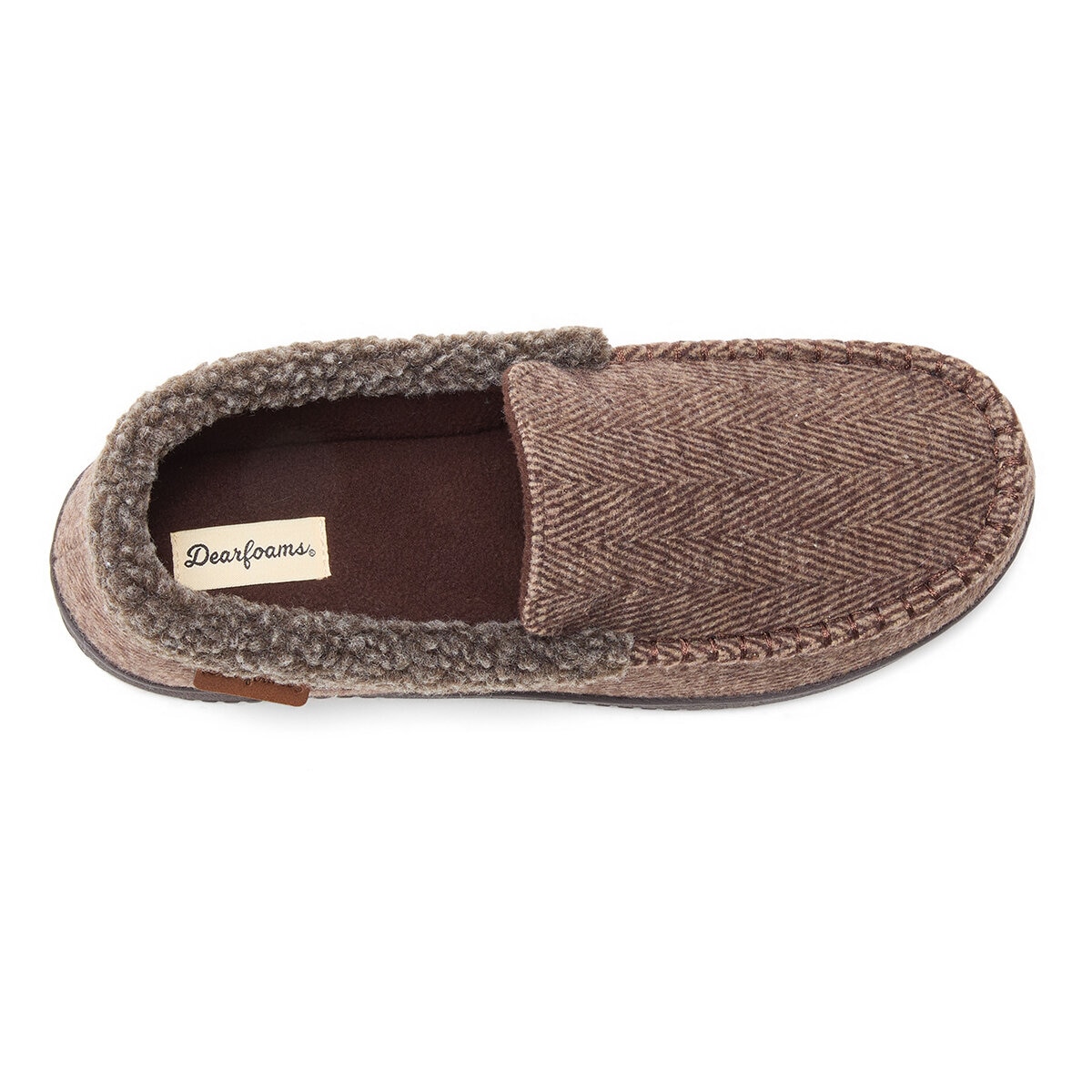Dearfoams Pantuflas para Caballero Café Mediana Dearfoams Pantuflas para Caballero Café Mediana