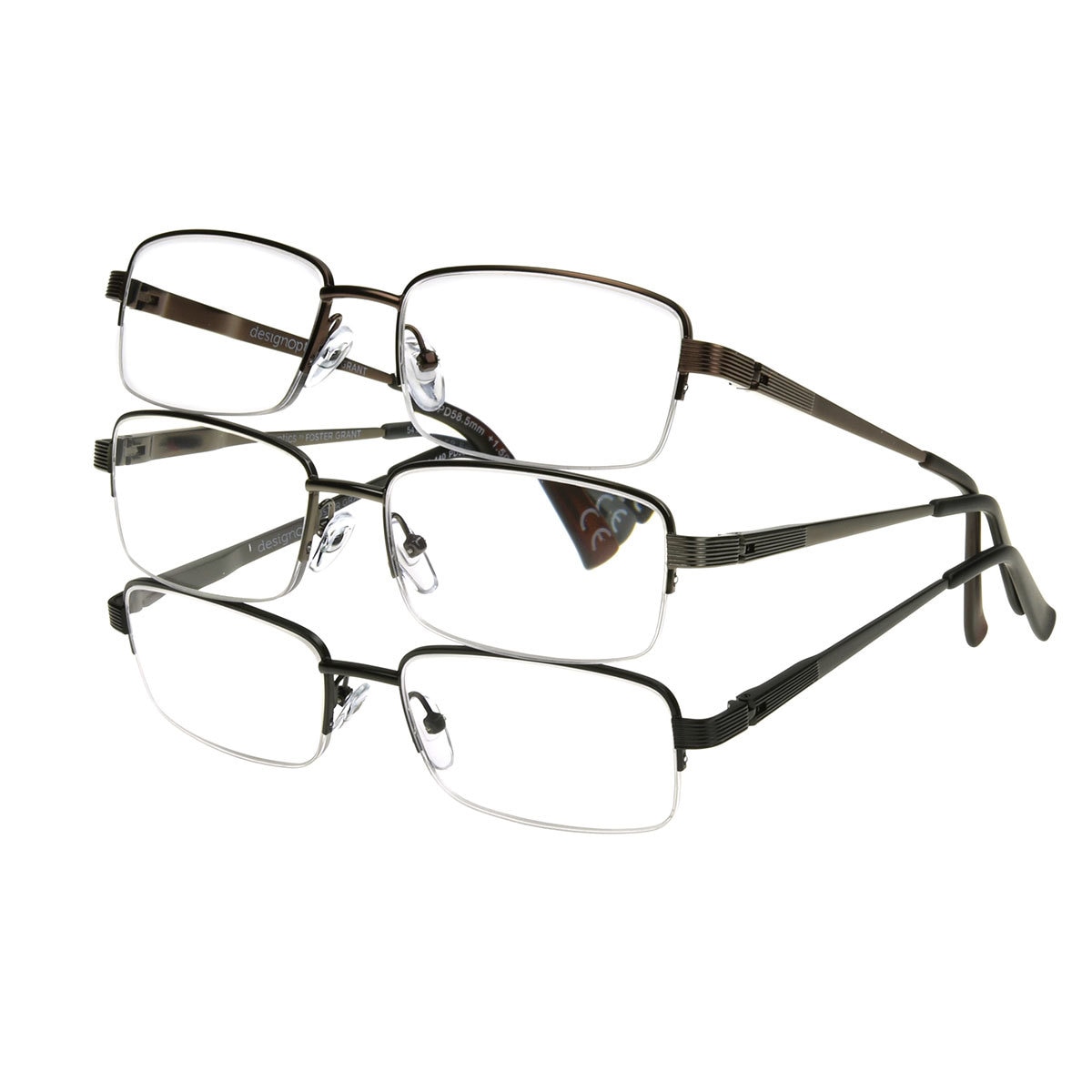 Design Optics, Lentes de Lectura, Dioptría 2.50, Marco Delgado (3