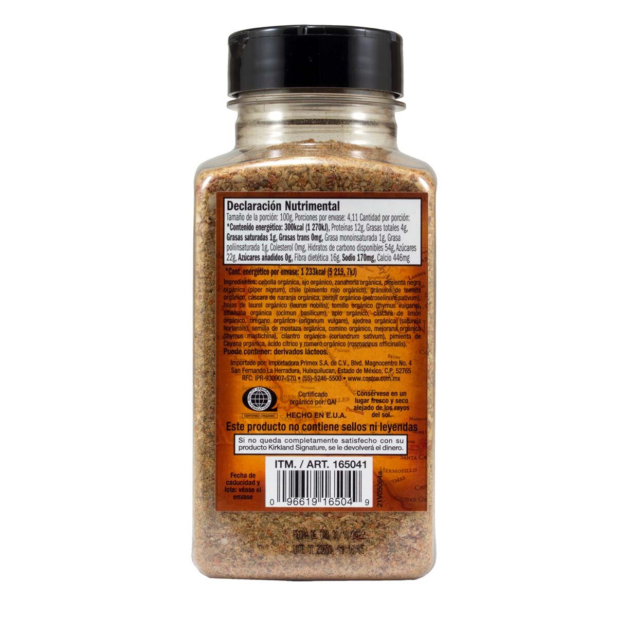 Kirkland Signature Sazonador Orgánico sin Sal 411 g