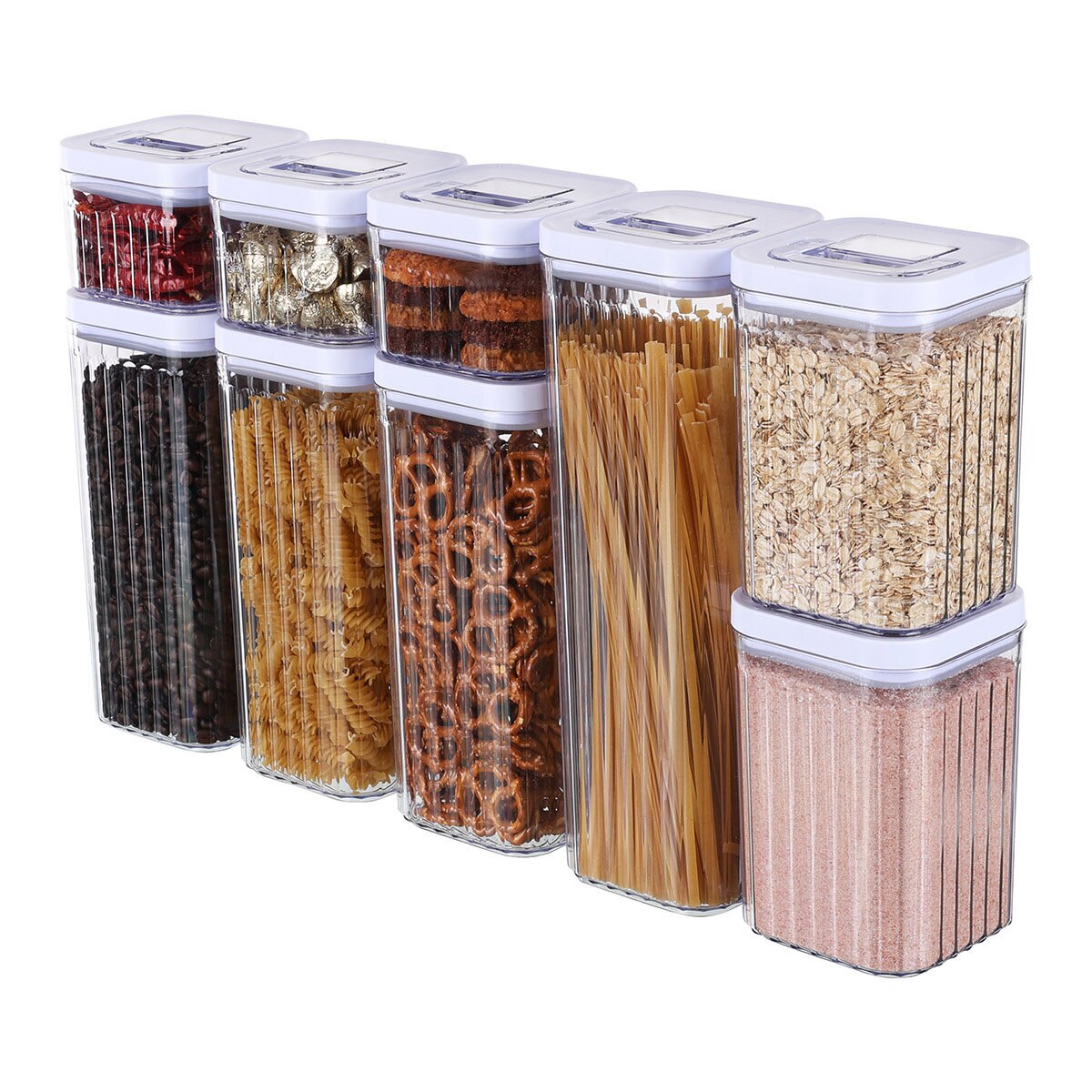 AG Box, Set de Contenedores de Alimentos de 9 piezas, Diferentes Capacidades