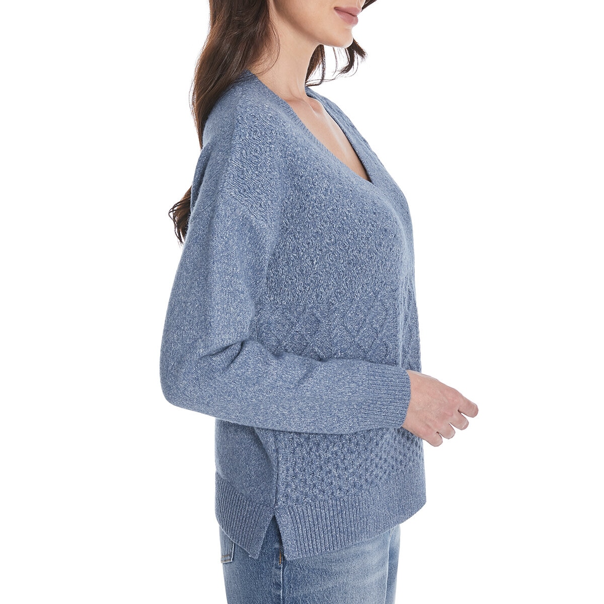 Frye Suéter para Dama Azul Extra Grande Frye Suéter para Dama Azul Extra Grande