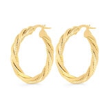 Arracadas Entrelazados, Oro Amarillo 14K