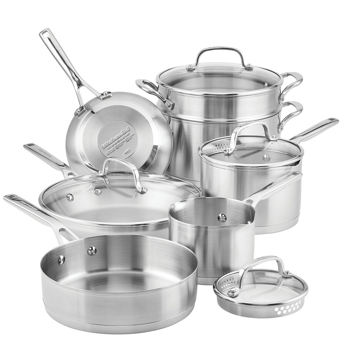 KitchenAid Pinzas de cocina universales de acero inoxidable para uso  general y servir, juego de 2