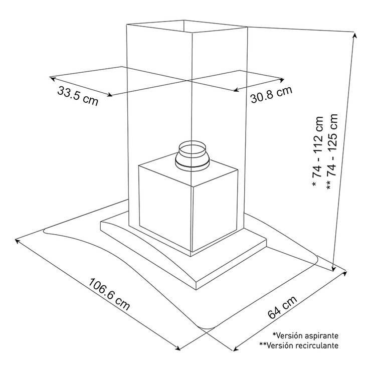 Campana de isla 107cm Teka | Costco México