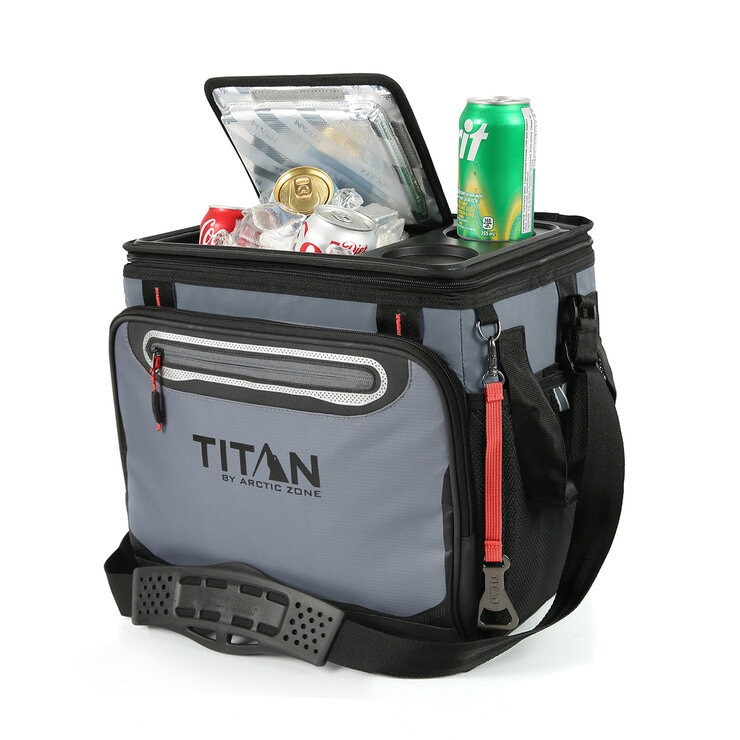 Titan Hielera Plegable para 40 Latas Gris