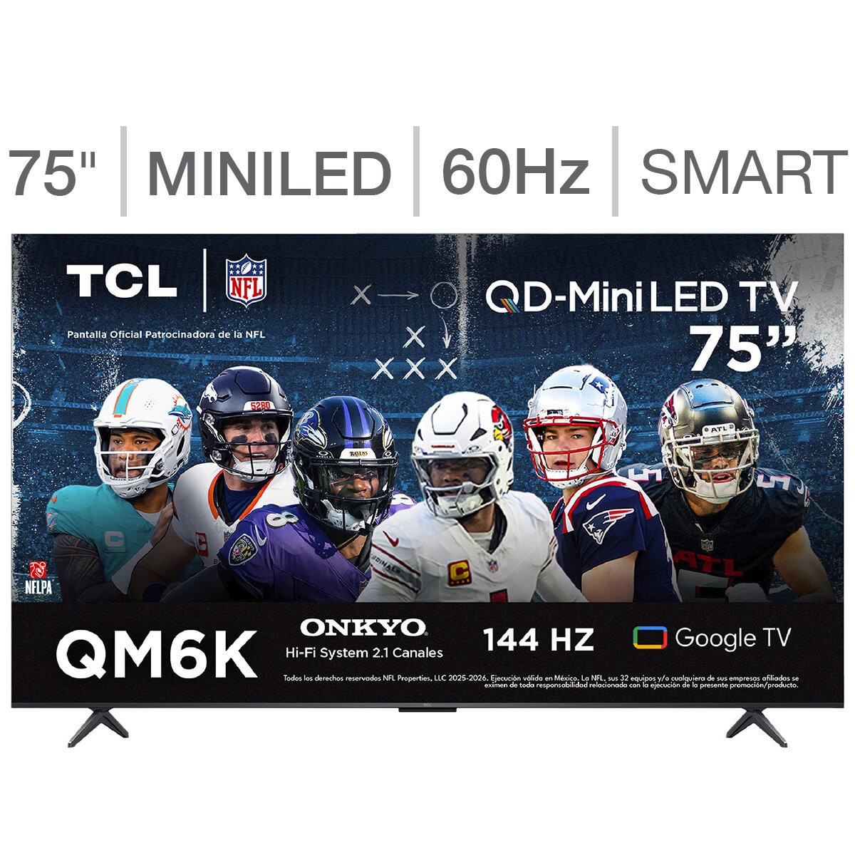 TCL Pantalla 75" MINI LED 4K Google TV