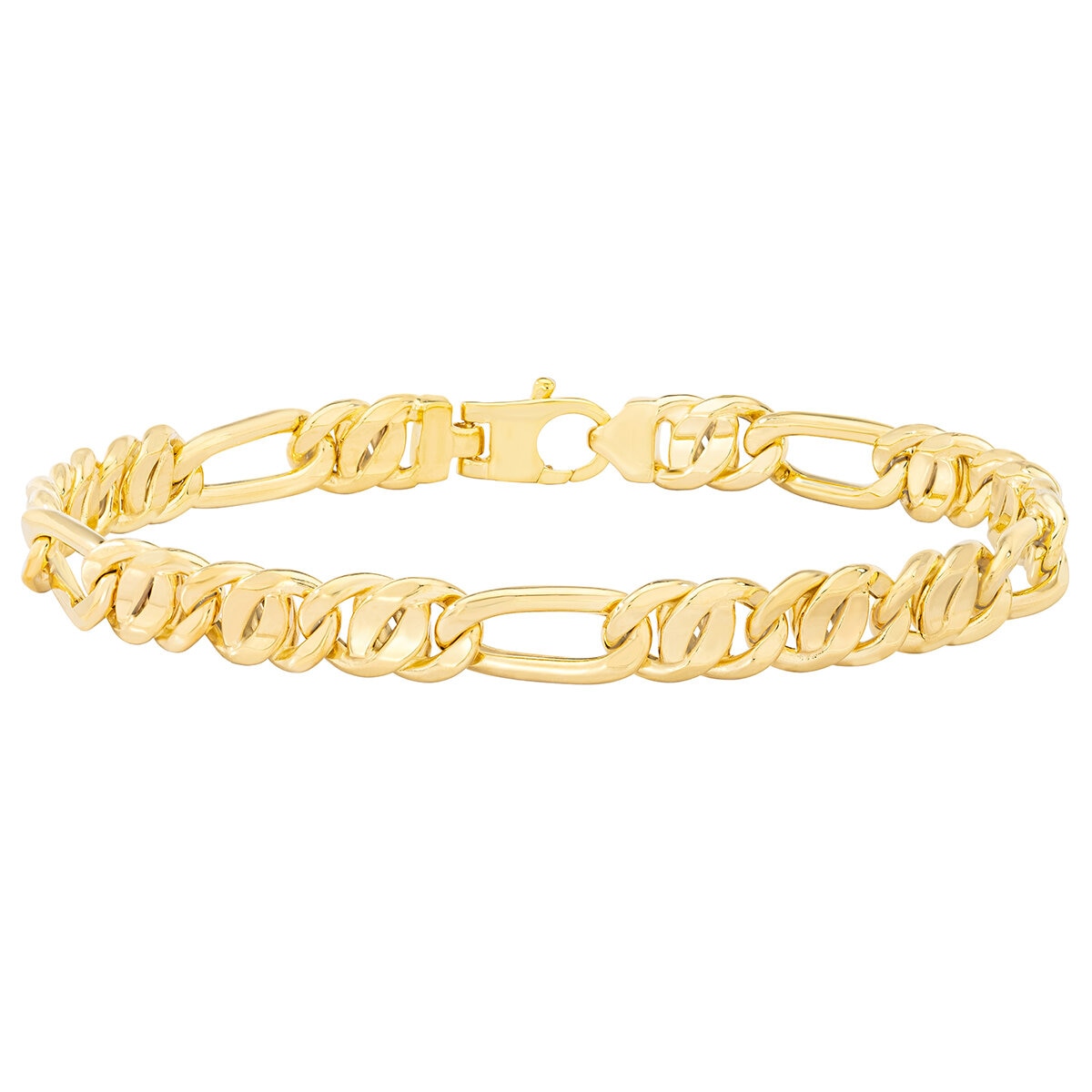 Pulsera, Eslabones Ojo de Pajaro Oro 14K Pulsera, Eslabones Ojo de Pajaro Oro 14K