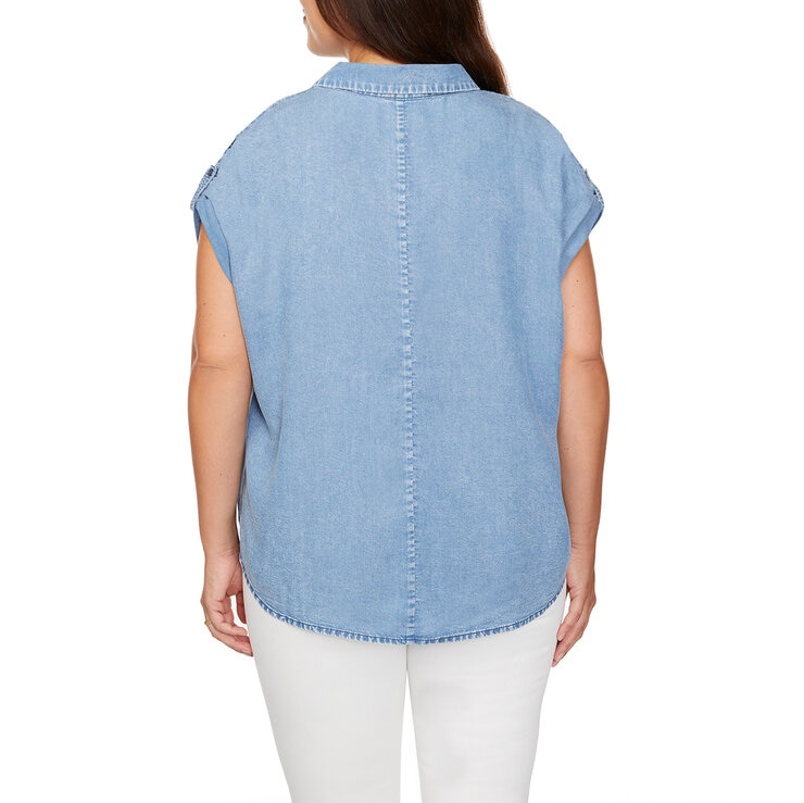 Buffalo David Bitton Blusa para Dama Azul Mediana