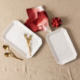 Over & Back Juego de 2 Bandejas de Cerámica