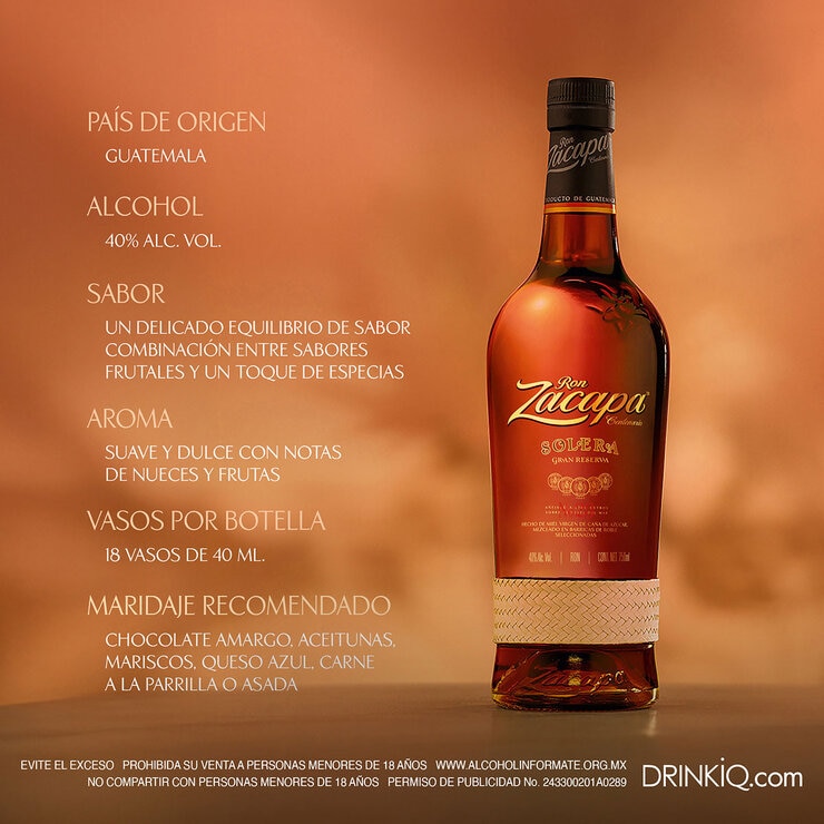 Ron Zacapa Centenario Solera Gran Reserva 750 ml