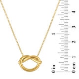 Collar con Dije de Nudo, Oro Amarillo 14K
