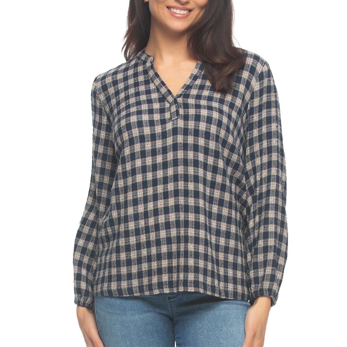 Jezebel Blusa para Dama Azul Grande