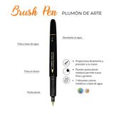 Marcador Brush Pen Colores Surtidos, Estuche 7 Pzas