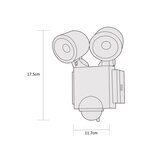 Estevez, Lámpara de Seguridad con 2 Reflectores LED y Sensor